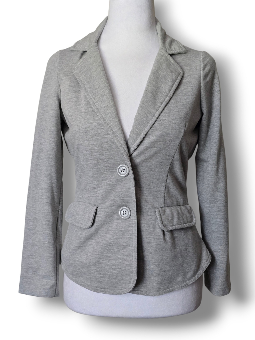 Wet Seal Light Gray Tailored Fit Business Jacket - Size Small